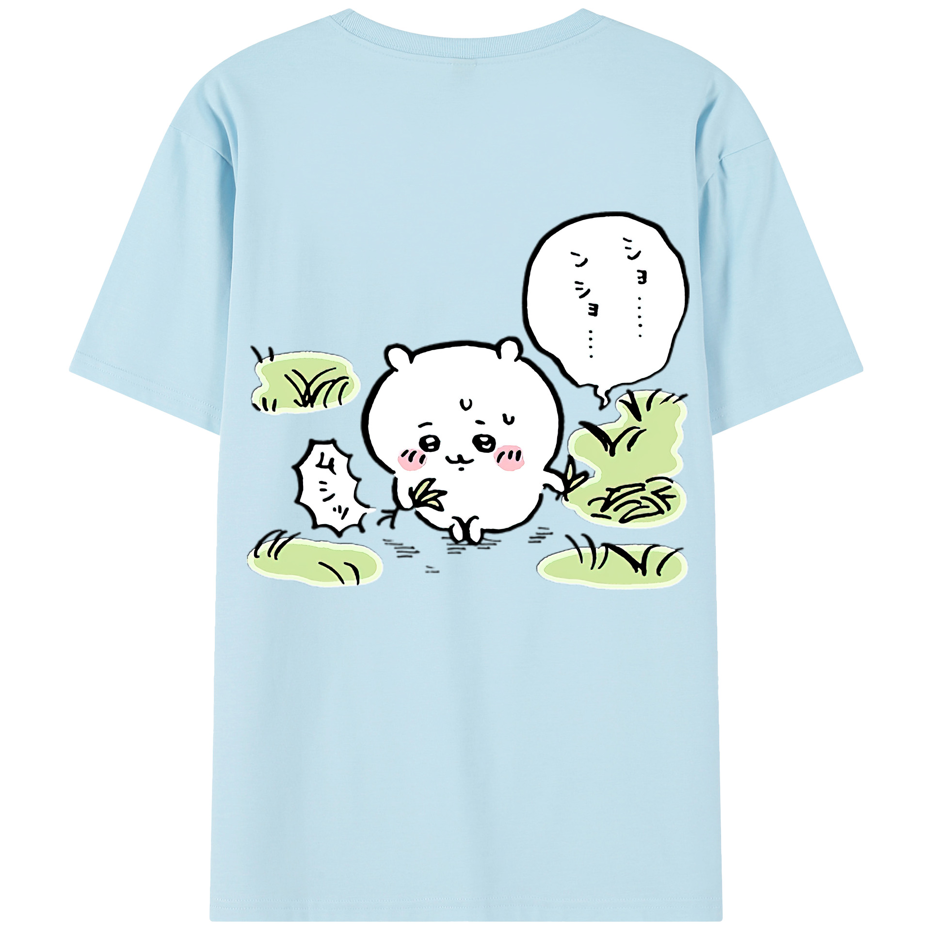 （画像用） ちいかわ ちいかわ Chii-kawa chiikawa 綿100％半袖Tシャツ（背面プリント）